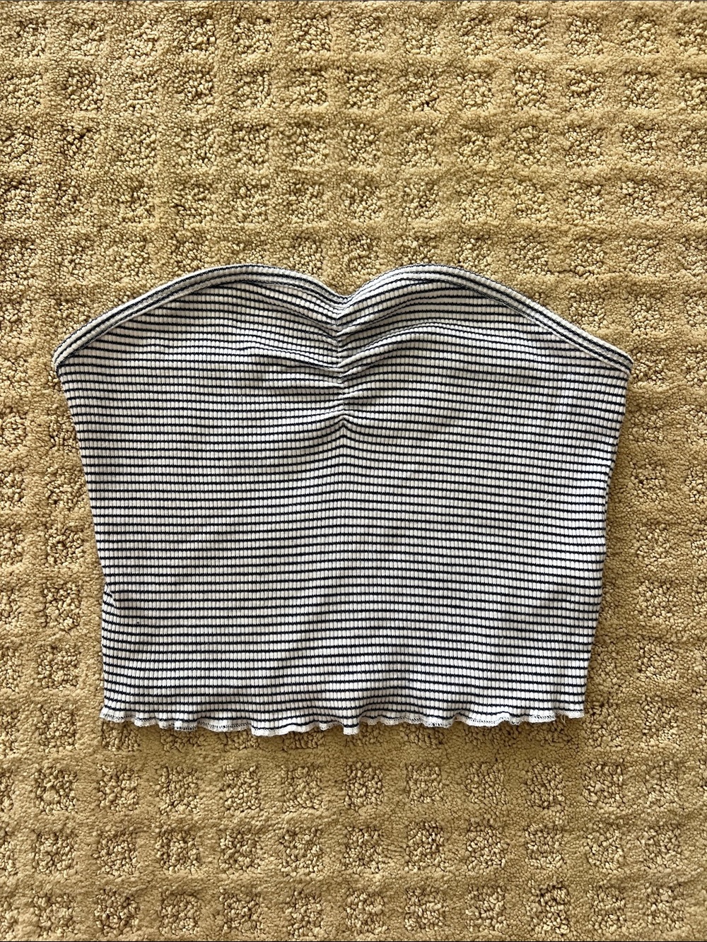 PacSun Black & White Striped Strapless Tube Top